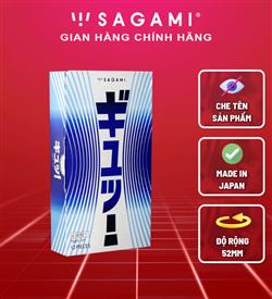 Bao Cao Su Sagami Tight Fit Thiết Kế Lượn Sóng - Hộp 12 Chiếc