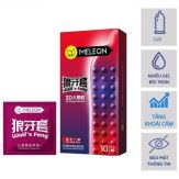 Bao cao su Meleon Wolf's Fang - Hạt nồi lớn, lửa băng - Hộp 10 cái