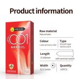 Bao cao su Meleon 001 Double Pleasure - Siêu mỏng, nhiều gel bôi trơn - Hộp 10 cái