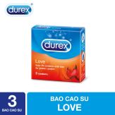 DUREX LOVE có gân ( HỘP 3 CÁI )