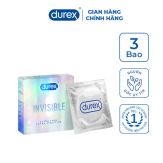 DUREX INVISIBLE cực siêu mỏng ( HỘP 3 CÁI )