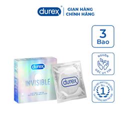 DUREX INVISIBLE cực siêu mỏng ( HỘP 3 CÁI )