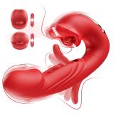 Dương vật giả kèm lưỡi liếm bú mút âm đạo và hậu môn 3in1